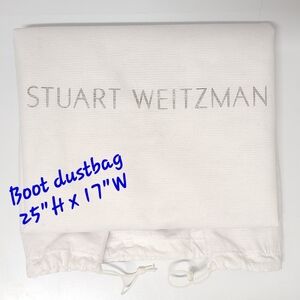 Stuart Weitzman White & Silver Boot Dust Bag
